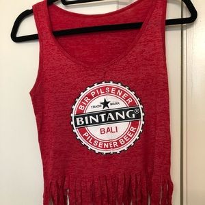Bali Bintang red crop top